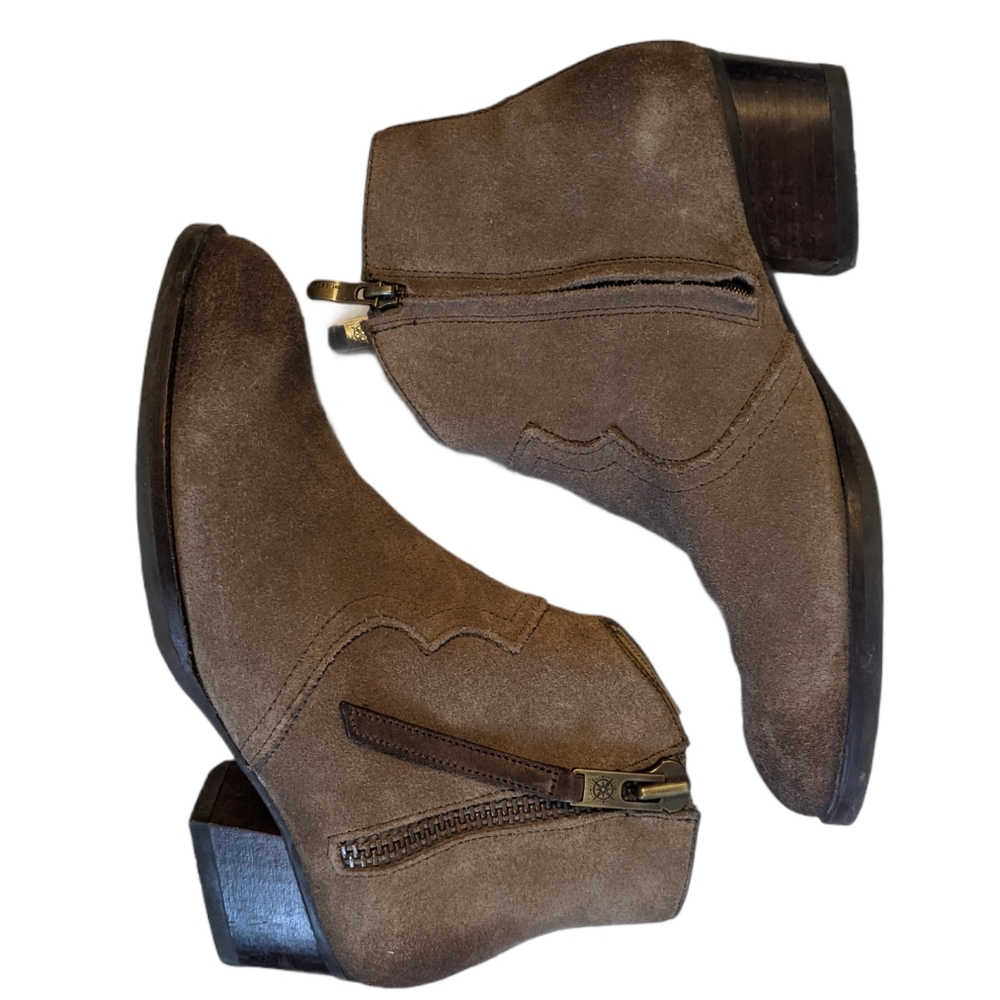 Hushpuppy suede booties